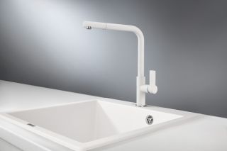 Смеситель для кухни Granula 2502, АРКТИК (БЕЛЫЙ) белый